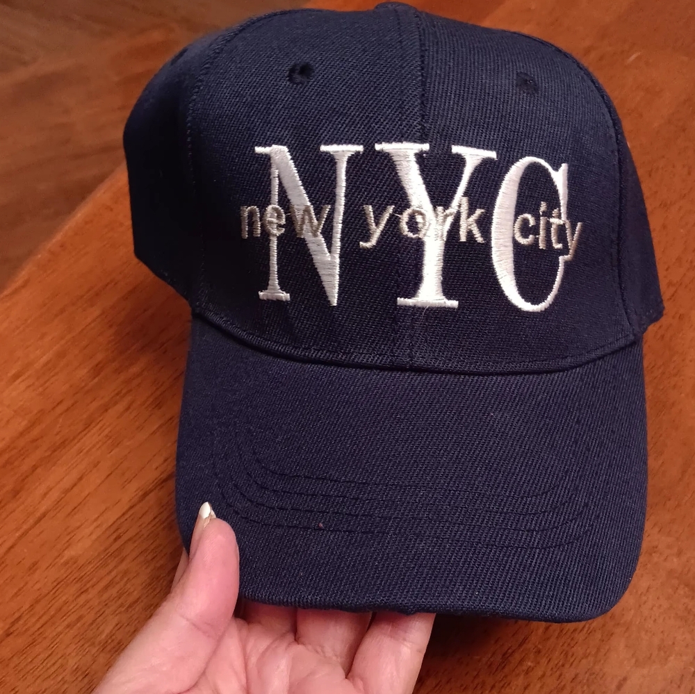 Tian Tian Traiding Company NYC Men's Ball Cap Navy Blue Silver Lettering NWT